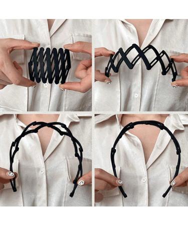Compact Foldable Headbands - 5-Piece Set Retractable Pocket Hair Bands & DIY Accessories for Stylish Hair Hoops | International Shipping Available - Buy Online on GoSupps.com