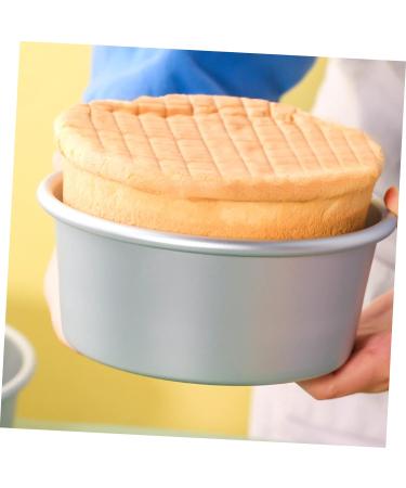 Ciieeo 4 Pcs Cake Mold Round Cake Pan Round Cake Trays Baking Mould Cupcakes Wedding Cake Plates Chiffon Cake Pans Pudding Cups Bagel Baking Utensils Aluminum Alloy Solid Bottom 16.5X16.5X7CMx2pcs - Buy Online on GoSupps.com