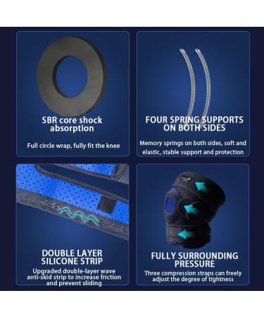 Adjustable Knee Brace for Adults - Universal Size Support for Arthritis Injury Recovery & Running | Professional Knee Pain Relief - Buy Online on GoSupps.com