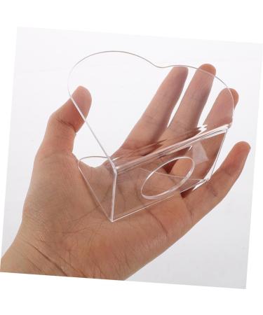 Ipetboom 2 Pi ces Palette de Nail Art Transparente Acrylique Forme C ur Plateau M lange Vernis Ongles Portable et Pratique avec Pr sentoir pour Accessoires Manucure et Salon Professionnel - Buy Online on GoSupps.com