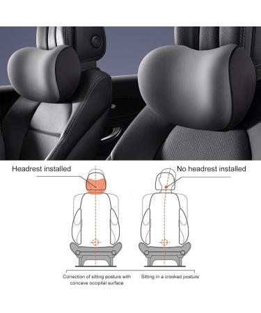 Auto Neck Pillow - Soft Memory Cotton Car Headrest Cushion | Brown Car Accessories - Buy Online on GoSupps.com