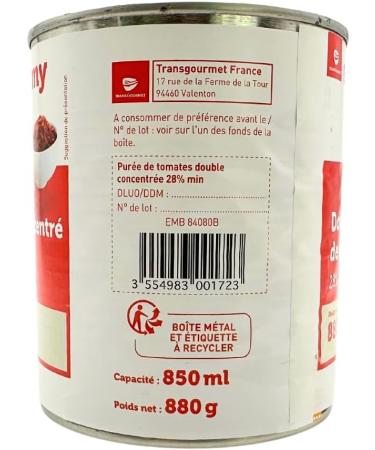 Tomato Puree Double Concentrate 880g - Buy Online on GoSupps.com