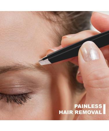 MUJGAN Eyebrow Tweezers 3 Piece Professional Stainless Steel Precision Tweezers for Eyebrows Plucking Ingrown Hair Remover and Facial Hair Tweezers for Facial Hair Women - Buy Online on GoSupps.com