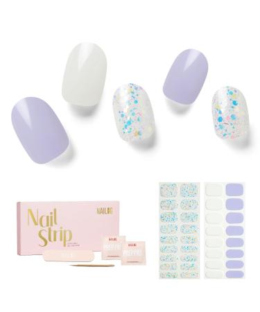 NAILOG Semi Cured Gel Nail Strips 34 pcs Salon-Quality Gel Nail Stickers Long Lasting Nail Wraps for Women with Soft Gel Finish (Innocent) - Buy Online on GoSupps.com