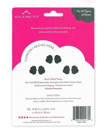 Non-Skid Shoe Pads for High Heels - 6 Pairs of Self-Adhesive Anti-Slip Grips and Protectors by Solemates - Buy Online on GoSupps.com