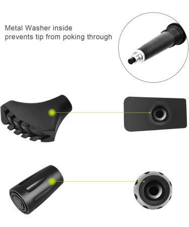 Buy Yywei Nordic Walking Pads - Rubber Buffers for All 11mm Nordic Walking & Hiking Sticks - 10 Pack - Buy Online on GoSupps.com
