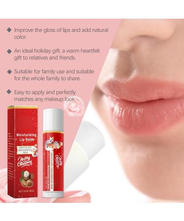 Christmas Lip Balm Moisturizing Lip Care with Cocoa Butter Olive Oil & Cinnamon Extract Soft & Smooth Lip Treatment Holiday Gift 4g - Buy Online on GoSupps.com