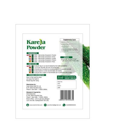 SVATV Karela Powder - Bitter Melon Momordica Charantia for Skin - Non GMO 227g - Buy Online on GoSupps.com