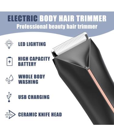 Buy Electric Body Hair Trimmer - LED Display USB Charging Waterproof with 4 Length Combs - Buy Online on GoSupps.com