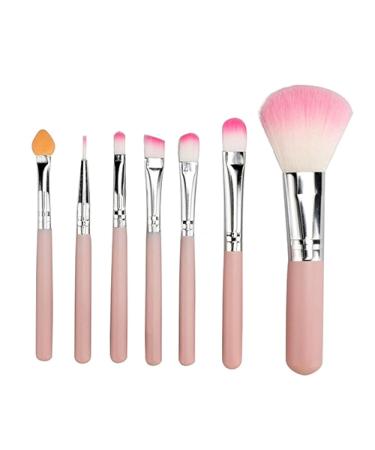GAweb 7Pcs Pro Pink Makeup Brushes Set for Face, Lip, Eye Shadow, Eyeliner - Beauty Cosmetic Tool Kit - Buy Online on GoSupps.com