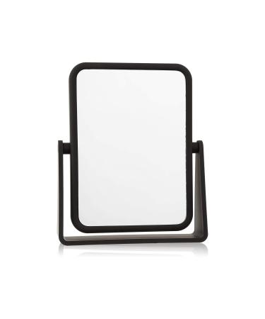 Danielle Magnifying Vanity Makeup Mirror Rectangular Soft Touch Finish with 7X Magnification and 360 Swivel  Black