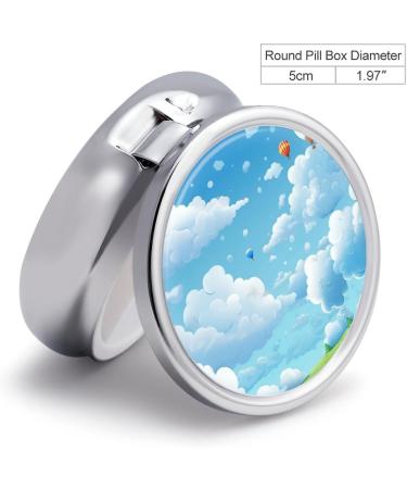 Portable 3 Compartment Pill Box - Cartoon Clouds Travel Organizer for Purse & Pocket - Buy Online on GoSupps.com