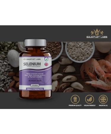 Florsol Selenium Tablets 200mcg Supplement for Immune System, Thyroid Health, Hair Skin Nails & Male Fertility | Made in UK - Buy Online on GoSupps.com
