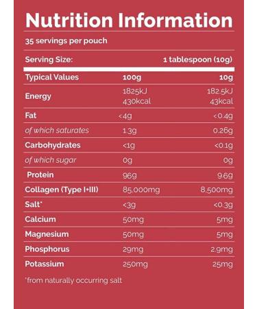 UK-Made Grass-Fed Beef Bone Broth Powder | 1 Month Supply | High Protein 8500mg Collagen | Hair Skin Gut | Neutral Flavor | No Seasoning - Buy Online on GoSupps.com