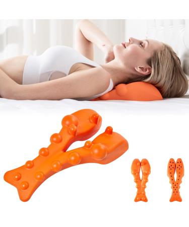 Back extensor neck extensor trapezius Stretcher: Wiyety massage relaxation spinal correction back extensor to the lumbar pillow orthopedic to the trapezius trigger point massager (orange) - Buy Online on GoSupps.com