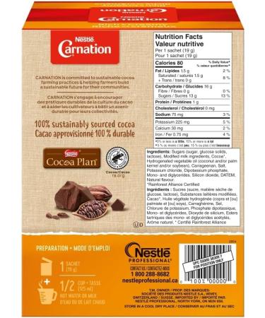 CARNATION Hot Chocolate Hot Cocoa Rich and Creamy Sachets 6 Boxes 50x19g (300 Count) Rich and Creamy 19 g (Pack of 300) - Buy Online on GoSupps.com
