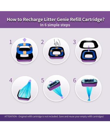 TiooDre Cat Litter Refills Bag for Litter Genie Refill Bags 15 Ft Cat Genie Refill Cat Litter Refill Cat Litter Disposal Bin Refills Compatible with Litter Genie Litter Locker 10Pack (No Cartridge) - Buy Online on GoSupps.com