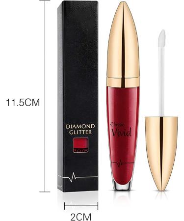 18 Colors Diamond Long Lasting Shiny Lipstick Metallic Liquid Lipstick Easy to Apply and Clean Long Lasting and Waterproof Non-Stick Diamond Shiny Lip Glaze - Buy Online on GoSupps.com