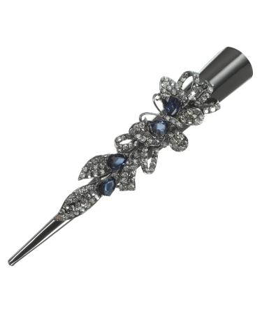 DOITOOL Alligator Hair Clip Fancy Barrettes for Womens Hair Decorative Hair Clips Fancy Clips for Women Duck Bill Clips Hair Monomer Dish Crystal Metal Miss