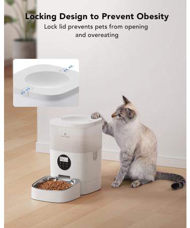 PETLIBRO Automatic Cat Feeder - WiFi Smart Food Dispenser with Stainless Steel Bowl - Up to 10 Meals Per Day - 10s Voice Recorder - 4L/6L - Buy Online on GoSupps.com