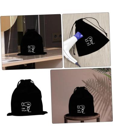 FOMIYES 10 Pcs Velvet Bag Blow Dryer Hair Dryer Bag Drawstring Travel Flannel Wen Wan Organizer 30.00X26.00X0.50CMx5pcs Blackx5pcs - Buy Online on GoSupps.com