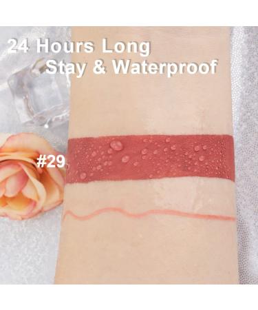 Matte Light Rosey Nude Lip Liner & Lipstick Set | 24H Waterproof Liquid Lipstick & Liner | Long-Lasting Seductress N29 - Buy Online on GoSupps.com