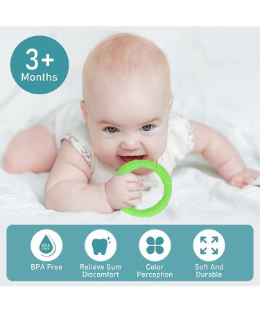 Silicone Teething Bracelet Bundle for Babies | 3pc Baby Teether Toy Set (Type 2) - Buy Online on GoSupps.com
