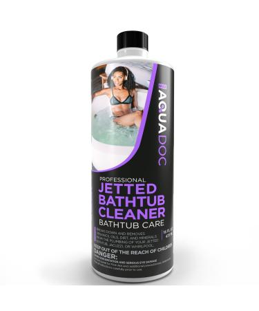 AquaDoc Jetted Bathtub Cleaner - Bathtub Jet Cleaner & Spa Cleaner Chemical - Fast Acting Jetted Tub Cleaner - Recommended Jet Tub Cleaner for Bathtub and Spa Cleaner for Hot Tub