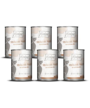 MjAMjAM - Premium wet food for dogs - exquisite bouquet of fruity apples 6 pack (6 x 400g) grain free extra rich in meat