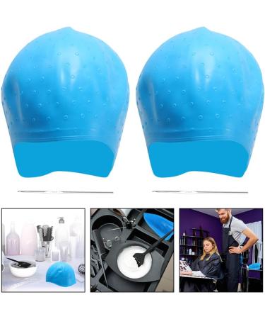 STOBAZA Lot de 2 Sets de Bonnets en Silicone R utilisables pour Coloration Capillaire avec Crochets Chapeaux M ches R sistants et Pratiques Accessoires de Teinture Cheveux pour Usage - Buy Online on GoSupps.com