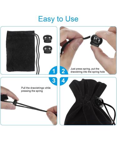 Deesea 15 PCS Double Hole Plastic Cord Locks End Spring Stop Toggle Stoppers - Ideal for Drawstrings, Paracord, Shoelaces, Backpacks - Durable Cord Stopper Lanyard String Toggles (15 Double Hole) - Buy Online on GoSupps.com