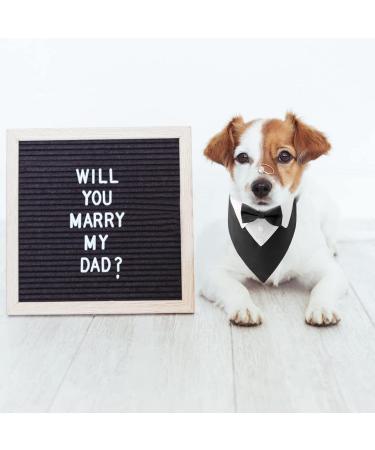 Hacraho Formal Dog Smoking Banda - Cotton Tuxedo Collar with Fly & Tie for Small Dogs & Cats - Black - 1 Piece - Buy Online on GoSupps.com