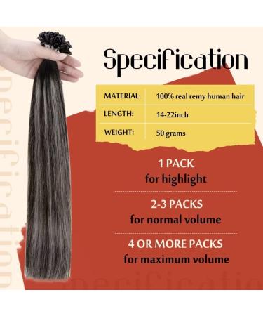Hetto Real Hair Bonding Extensions - Balayage Black & Silver | 14 Inch | 50g - Premium Keratin Hair Cladding - Buy Online on GoSupps.com