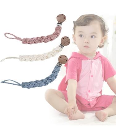 Handmade Crochet Pink Rose Baby Pacifier Chain | GLASSNOBLE | Eco-Friendly Baby Accessories - Buy Online on GoSupps.com