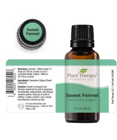 Buy Plant Therapy Sweet Fennel Essential Oil 30 mL - 100% Pure Undiluted Therapeutic Grade - International Shipping Available - Buy Online on GoSupps.com