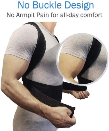 Posture Corrector Brace for Men & Women | Adjustable Back Support & Clavicle Trainer - Stop Slouching & Hunching (Large - Buy Online on GoSupps.com