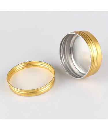 Buy Basic Packing 24 Pieces 60ml Gold Aluminum Jars with Screw Caps - Ideal for Cosmetics & DIY Projects - Buy Online on GoSupps.com