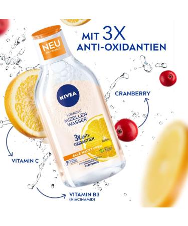 NIVEA Micellar Water Vitamin C All Skin Types 400 ml - Buy Online on GoSupps.com