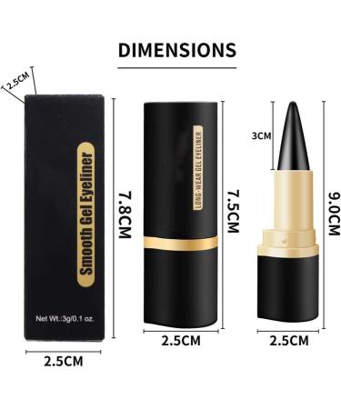  Orgrul AYKY Long Wear Eyeliner Gel Eyeliner Kohl Pencil Waterproof Waterproof Durable Eyeliner for Long Lasting Daily Eye Makeup (#03-C) - Buy Online on GoSupps.com