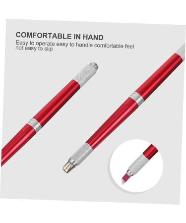 Didiseaon Permanent Professional Eyebrow Supply Manual Make Makeup Pencil Microblading Alloy Embroidered 14.2x0.9cm Red - Buy Online on GoSupps.com