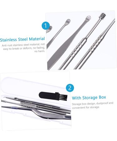 FRCOLOR Ear Wax Removal Tool Kit 2 Sets Stainless Steel Ear Pick Suit for Kids & Adults Complete Ear Cleaning Kits - Buy Online on GoSupps.com