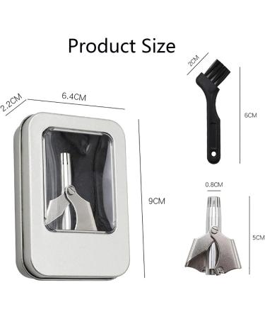 Manual Stainless Steel Nose Hair Trimmer - Waterproof Painless with 12 Dual-Edged Blades & Travel Box | International Shipping - Buy Online on GoSupps.com
