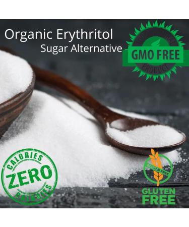 The Saffron JJ S.L Organic Erythritol Zero Calorie Sugar Alternative Non-GMO Sweetener Powdered - Buy Online on GoSupps.com