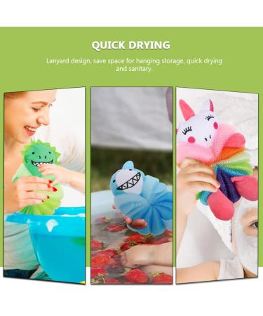 Beaupretty Kids Bath Loofah Sponge Set - Animal Cartoon Bath Balls for Children - Spa Puff Scrubber for Gentle Body Cleanse - Buy Online on GoSupps.com
