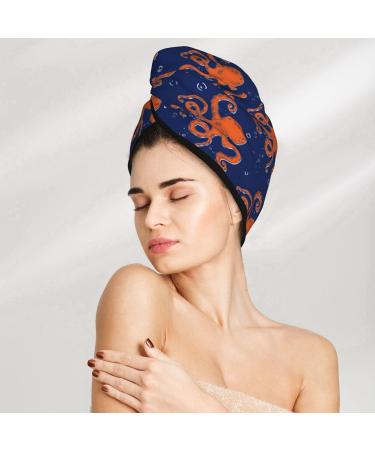 Hair Towel Wrap - Quick Drying Turban with Button | Octopus Design for Effortless Hair Care - Buy Online on GoSupps.com