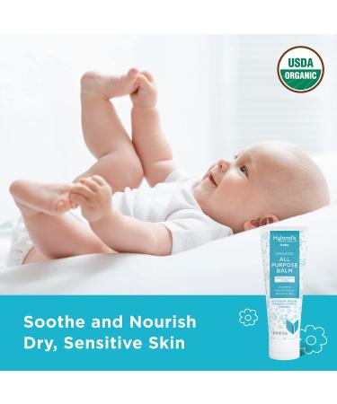 Hyland's Baby Organic All Purpose Balm - Soothe & Nourish Dry Skin Moisturizer with Almond Oil Shea Butter & Calendula - Safe & Gentle 4 Oz - Buy Online on GoSupps.com