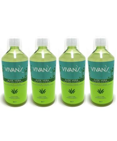 INKJET ALOE VERA PURA NO ADDITION OF WATER WITHOUT LACTOSE GLUTEN NO COLORANTS AND DOLCIFIERS VEGAN PRODUCT PACKAGING 4 LITERS Pure 99.8%