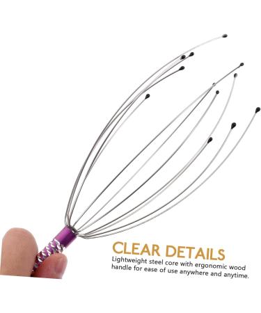 BaUpretty 3-in-1 Handheld Scalp Massage Device for Hair Growth | 20 Finger Scratches | Wooden & Steel Wire Design for Ultimate Relaxation & Easy Use - Buy Online on GoSupps.com