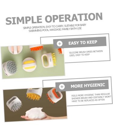 Mikinona Scalp Massage Brush for Shampoo Soft Shower Brush for Deep Cleaning Head Massage Suitable for Thick Curly Baby Hair Easy Use Portable - Buy Online on GoSupps.com