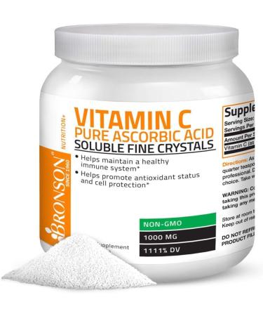 Bronson Probiotic 50 Billion CFU + Prebiotic with Apple Polyphenols & Pineapple Fruit Extract Vitamin C Powder Pure Ascorbic Acid Soluble Fine Non GMO Crystals - Buy Online on GoSupps.com